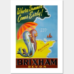 Vintage Travel - Brixham Posters and Art